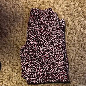 Pink Leopard Print Pants
